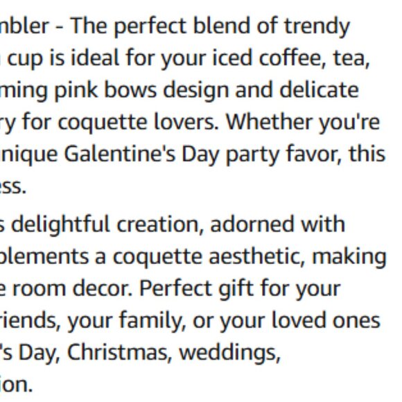 Pink Hearts & Bows Tumbler - Picture 9 of 9